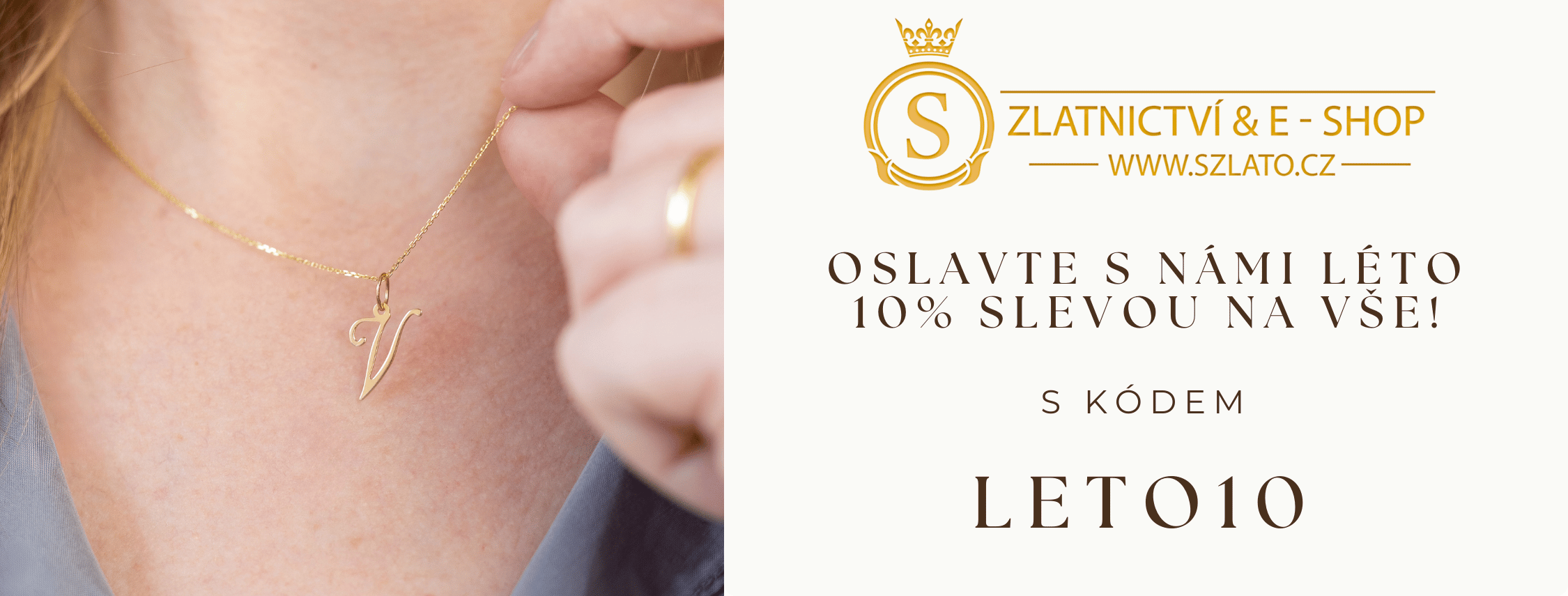 Letní sleva na šperky s 10% slevou na VŠE