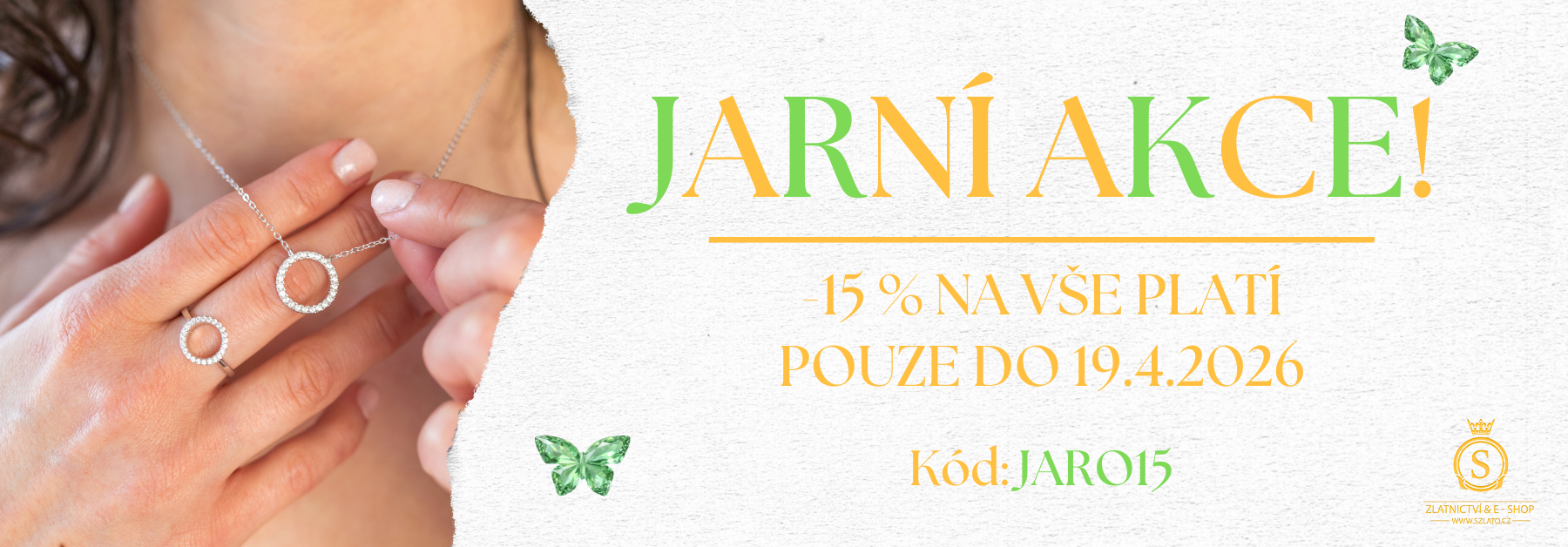Jarní sleva 15% na všechny šperky ver. 2