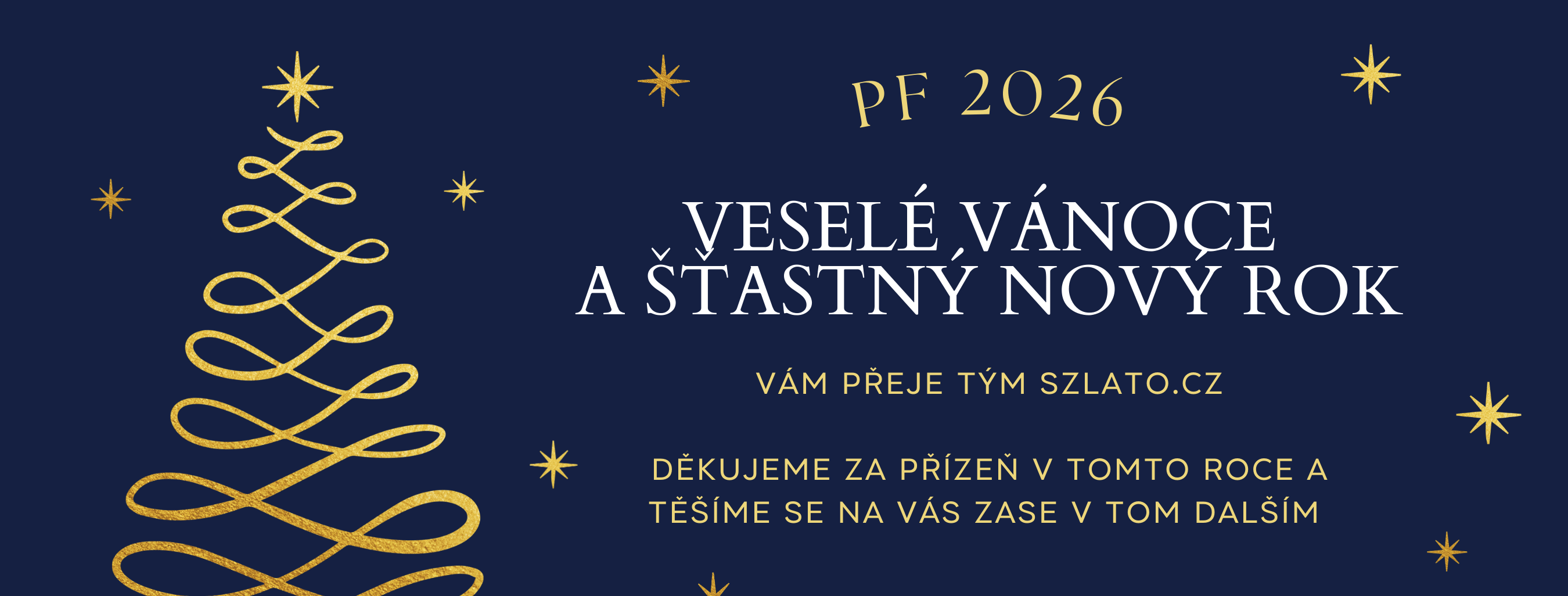 Poděkování a přání do nového roku PF 2026