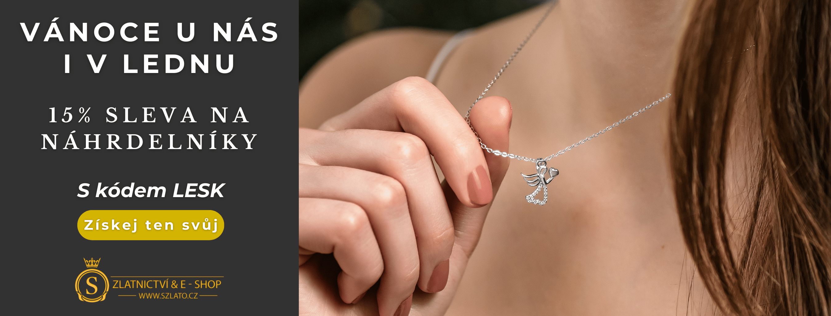Sleva 15% na náhrdelníky.
