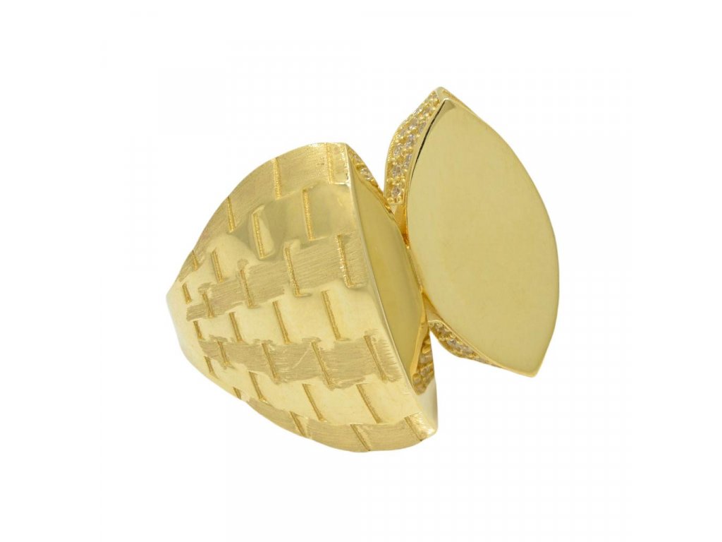 3408 Zlatý masivní prsten 6,96g