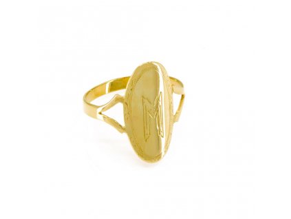 Zlatý dámský prsten s monogramem