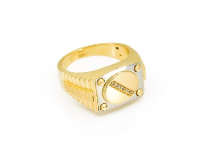 Zlatý masivní pánský prsten