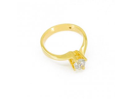 Zlatý dámský zásnubní prsten