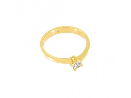 Zlatý zásnubní prsten ze žlutého zlata