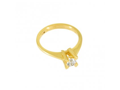 Zlatý zásnubní prsten ze žlutého zlata