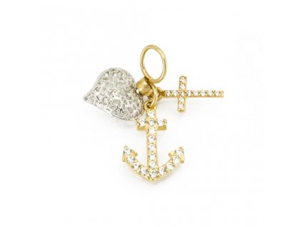 3308 Zlaté přívěsky v sadě 1,98g