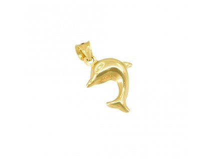 Zlatý celozlatý přívěsek Delfín