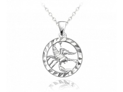 2232 MINET Stříbrný náhrdelník Zodiac znamení ŠTÍR