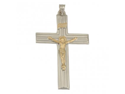 Zlatý přívěsek kříž z bílého zlata 3,51g