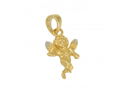 Zlatý přívěsek anděl z kombinovaného zlata 0,95g