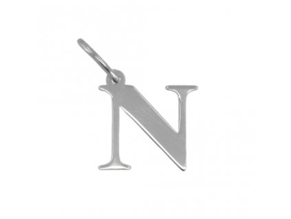 3799 Zlatý přívěsek z bílého zlata tiskací písmeno N 0,20g
