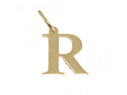 Zlatý přívěsek tiskací písmeno R 0,25g