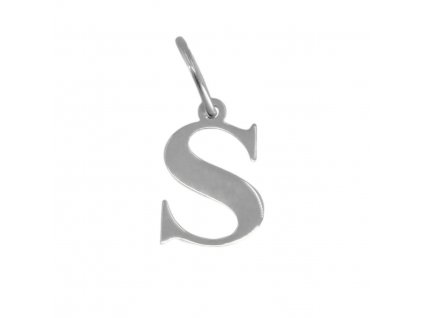 3803 Zlatý přívěsek z bílého zlata tiskací písmeno S 0,17g