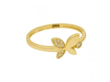 Zlatý prsten do tvaru motýla 1,40g