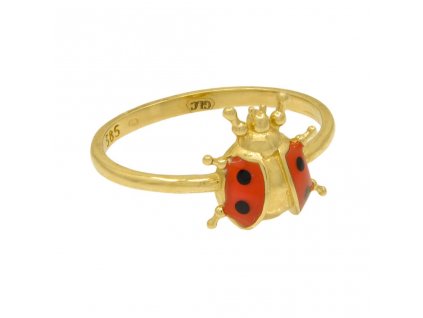 Zlatý dámský prsten beruška 1,85g