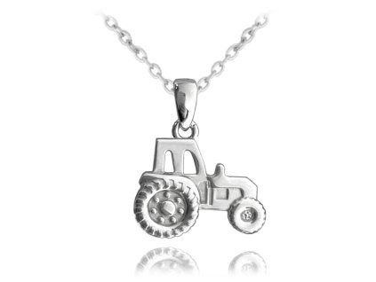 2202 MINET Stříbrný náhrdelník TRAKTOR