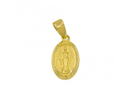 Zlatý přívěs zázračná medailka Panny Marie 0,90g