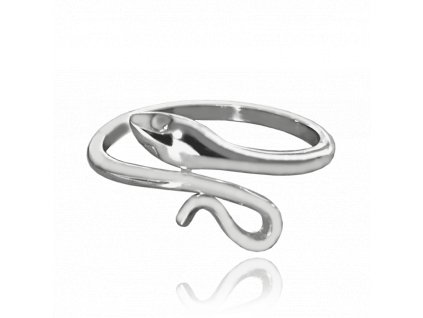 MINET Stříbrný prsten SNAKE