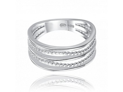 MINET Moderní stříbrný prsten