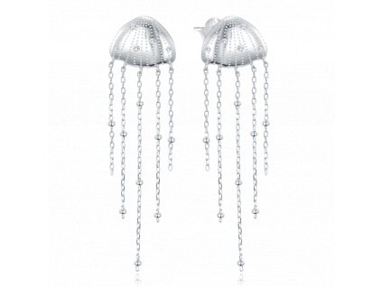 MINET Stříbrné náušnice medúza