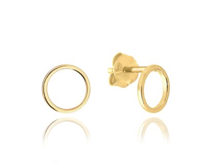 2629 MINET Zlaté náušnice kroužky Au 585/1000 0,85g