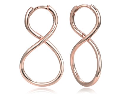 0723 MINET Moderní Rosegold stříbrné náušnice