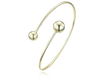 0239 MINET Elegantní pozlacený pevný stříbrný náramek