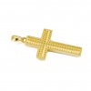 3585 Zlatý přívěsek Kříž s bílými zirkony 2,57g