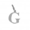 3792 Zlatý přívěsek z bílého zlata tiskací písmeno G 0,17g