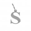 3803 Zlatý přívěsek z bílého zlata tiskací písmeno S 0,17g
