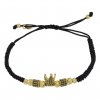 0003 Černý provázkový náramek 3,81g