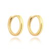 1003 MINET Pozlacené stříbrné náušnice KRUHY 1,5 cm