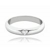 3023 MINET+ Stříbrný snubní prsten se srdíčkem a bílými zirkony