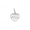 3713 Zlatý přívěsek srdce z bílého zlata 0,65g