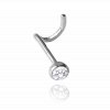 2333 MINET Stříbrný piercing do nosu s bílým zirkonem