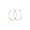 1004 MINET Pozlacené stříbrné náušnice KRUHY 3 cm