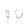 0304 MINET Elegantní stříbrné náušnice srdce
