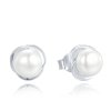 1486 MINET Stříbrné náušnice bílé perly