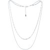 0213 MINET Elegantní dvojitý stříbrný náhrdelník
