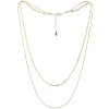0237 MINET Elegantní pozlacený dvojitý stříbrný náhrdelník