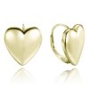 1073 MINET Pozlacené stříbrné náušnice srdíčka