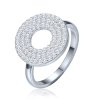 MINET Stříbrný prsten kroužek s bílými zirkony (Velikost 52, Váha 3,05)