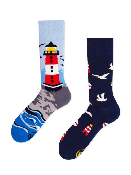 Veselé ponožky maják na severu
