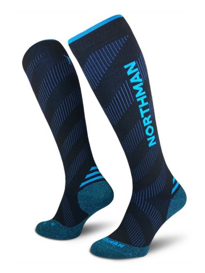 běžecké ponožky Compress Elite modrá F