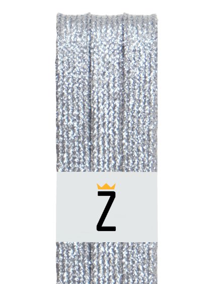 třpytivé tkaničky do bot stříbrná