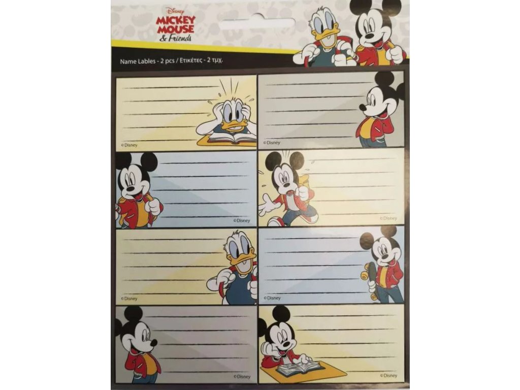 Mickey és Donald füzetcimke
