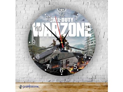 Call of Duty - Warzone kör alakú üveg falióra