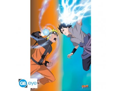 Naruto Shippuden - Naruto vs Sasuke poszter (91.5x61)