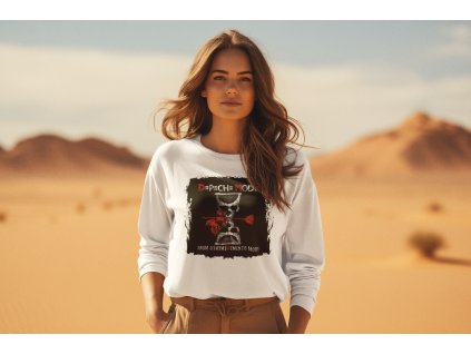 earth day inspired mockup of a woman generated by ai wearing a sweatshirt m38204